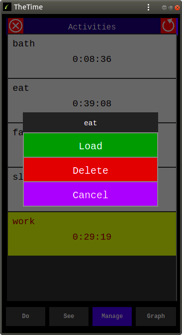 TheTime Manage Menu
