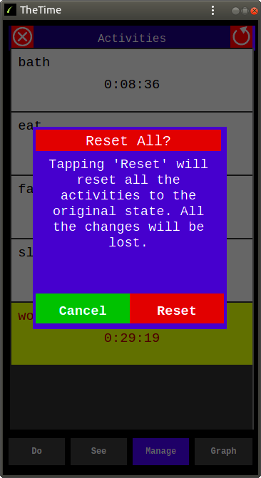 TheTimePie Reset All